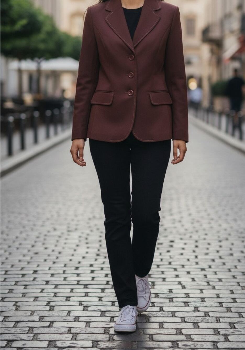 Un Jour Ailleurs Women's Blazer Jacket Size 12 Purple Lined Single Breasted